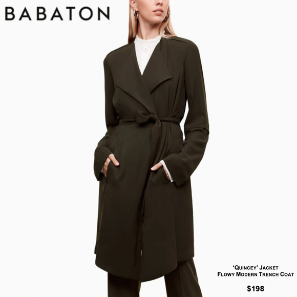 Babaton Jackets & Blazers - Babaton ‘Quincey’ Jacket Flowy Modern Trench Coat